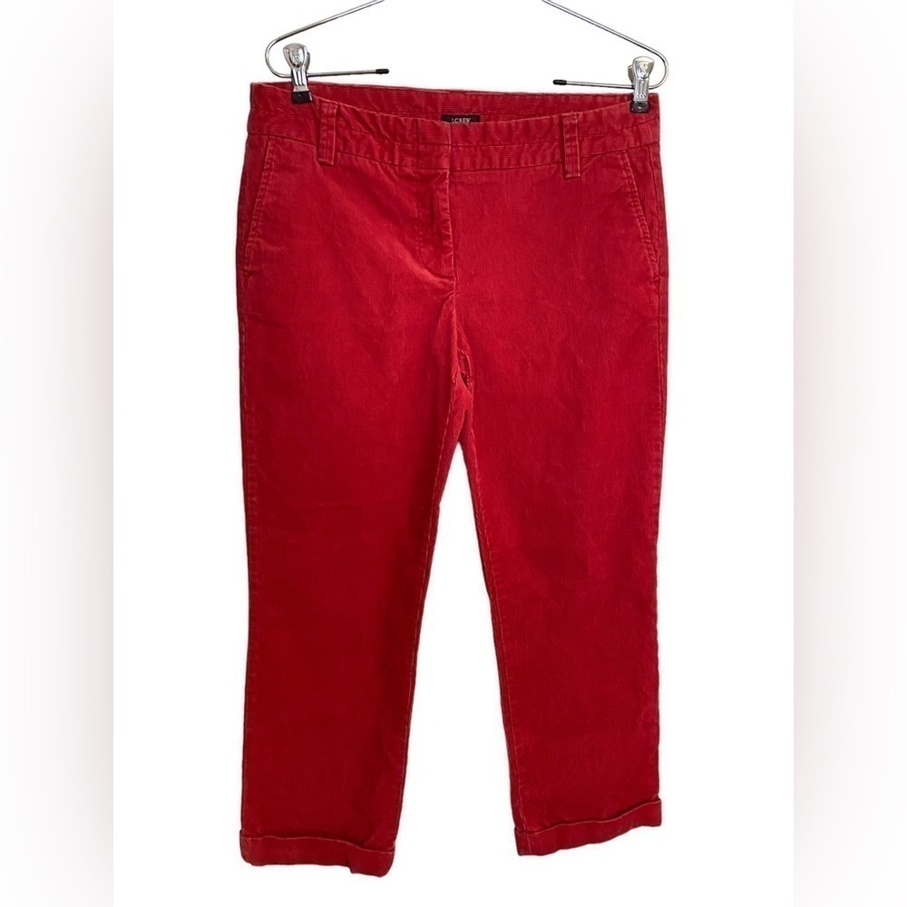 J Crew Nantucket Red Corduroy Pants l Size 6 Stretch Jeans